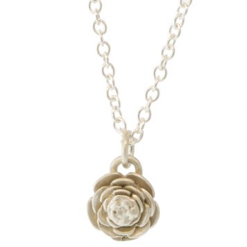 Hannah Blount: Rose Garden Necklace - Bright Sterling Silver / No Diamond 7/16 x 1/4 18"