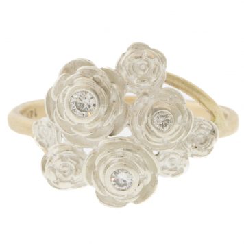 Hannah Blount: Diamond Rose Bouquet Ring - Large