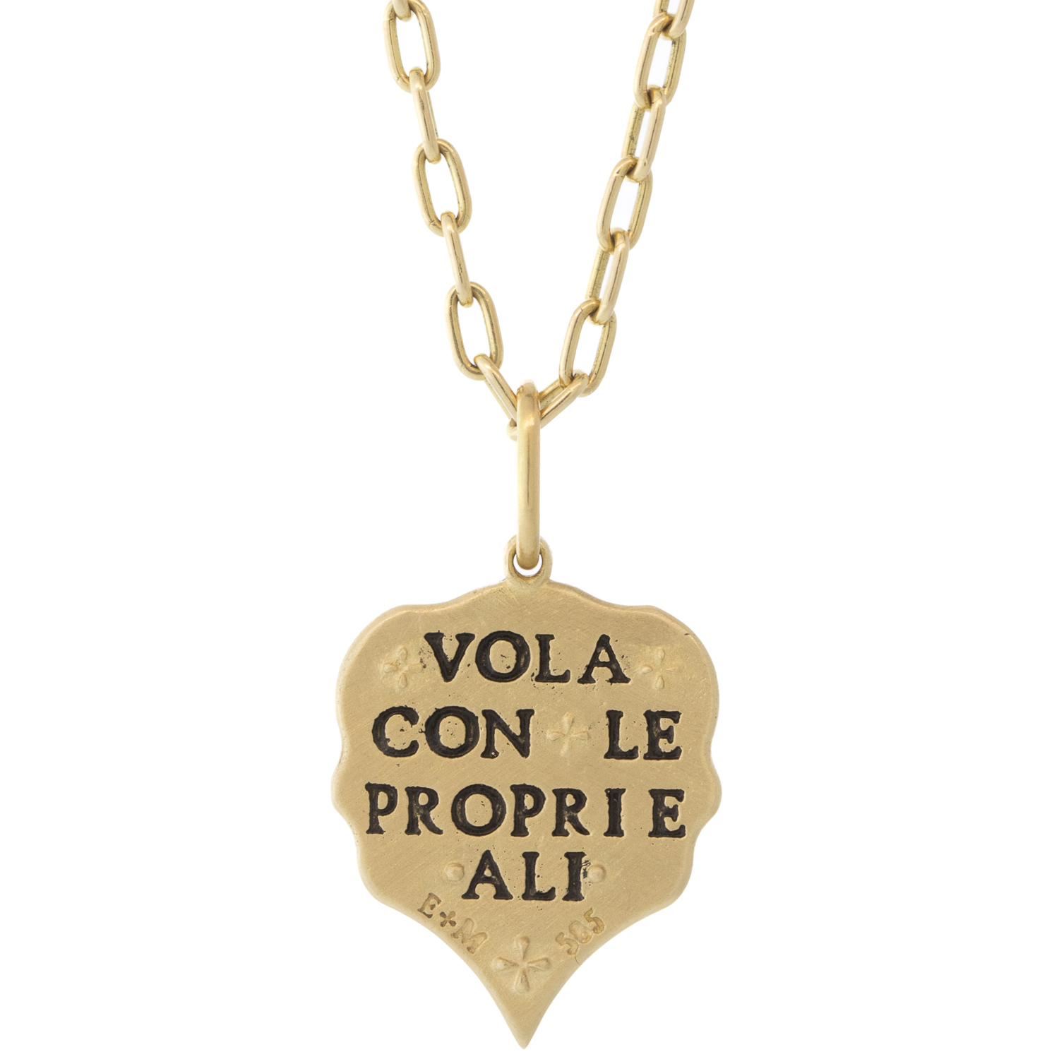Erica Molinari TRUNK SHOW : Charm, 14 K clover dragonfly- "She flies with her own wings"
