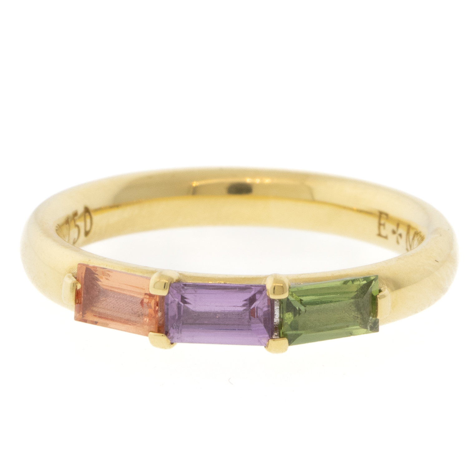 Erica Molinari Trunk Show: 18K mixed sapphire baguette rings - 1.2cts