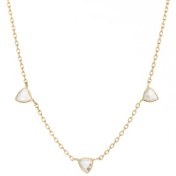 Celine Daoust: Necklace,14k gold,Triple Rose cut champagne diamonds LB