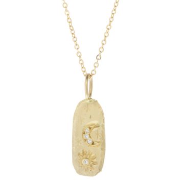Victoria Cunningham Trunk Show: 14k celeste (charm only), Measures 13/16" x 5/16" including bail