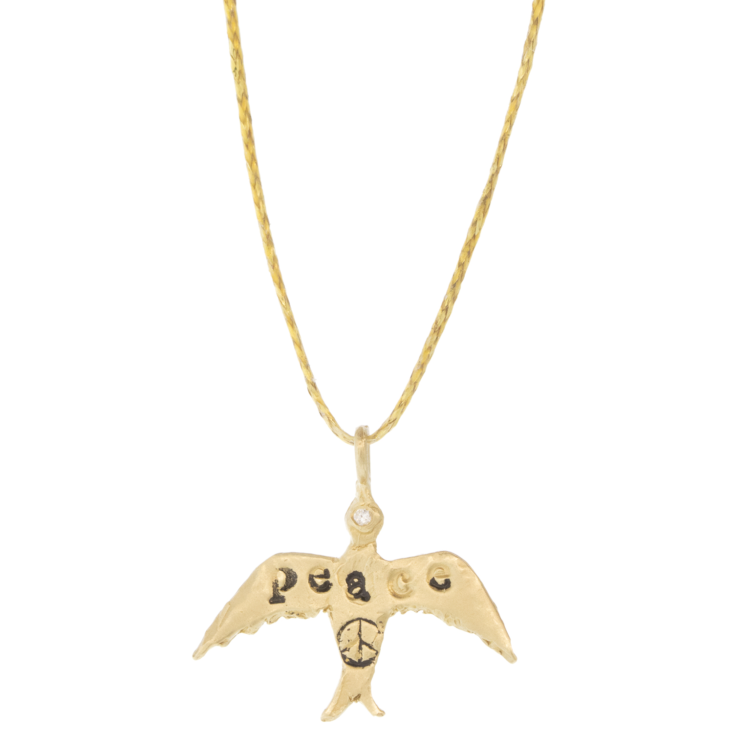 Victoria Cunningham Trunk Show: 14K dove (charm only), Measures 3/4" x 7/8" including bail