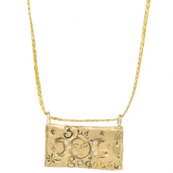 Victoria Cunningham: 14k triple goddess (charm only) 9/16 x 13/16