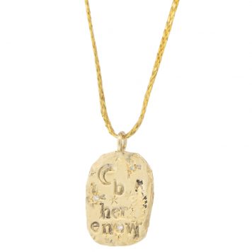 Victoria Cunningham Trunk Show: 14k b here now (charm only) 3/4 x 1/2