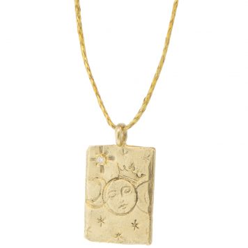 Victoria Cunningham Trunk Show: 14k moon mother (charm only)11/16 x 7/16
