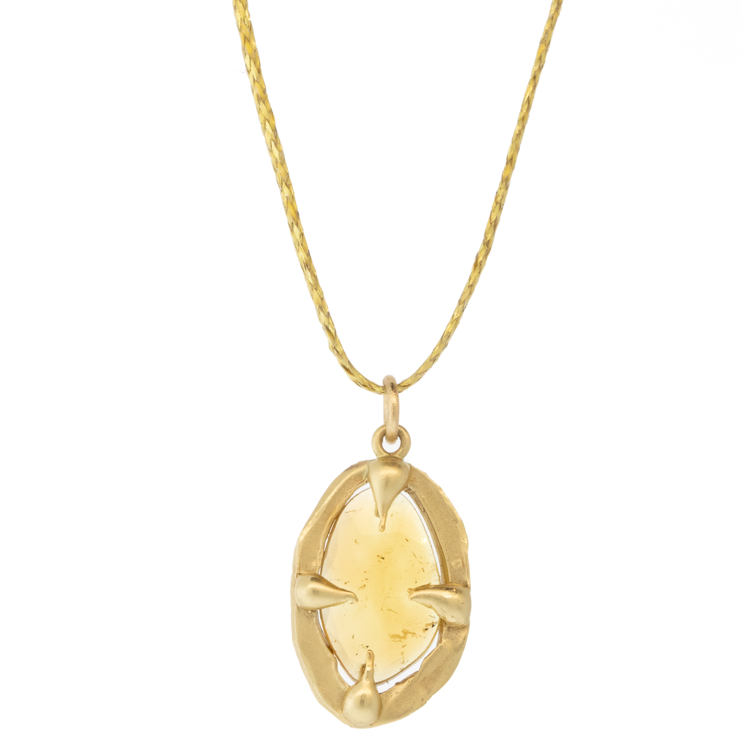 Victoria Cunningham Trunk Show: 2.9ct yellow tourmaline, Measures 7/8" x 7/16" including bail