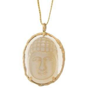 Victoria Cunningham: Carved Moonstone Buddha Pendant