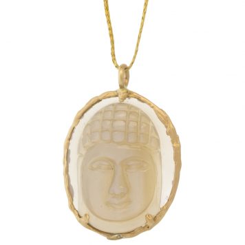 Victoria Cunningham: Carved Moonstone Buddha Pendant