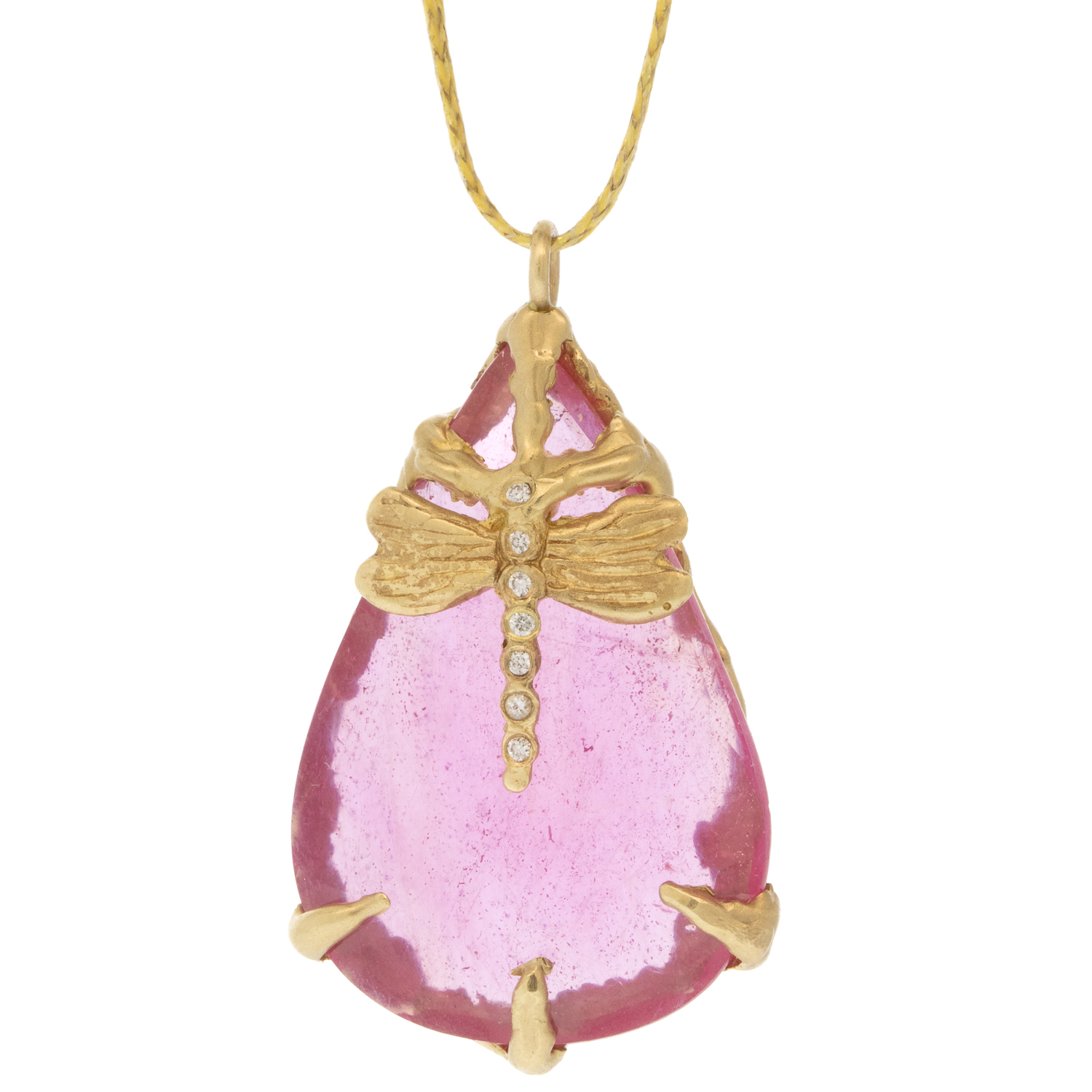 Victoria Cunningham Trunk Show:14k, 15 ct ruby + dragonfly(pendant only), 1 3/8" x 13/16" including bail