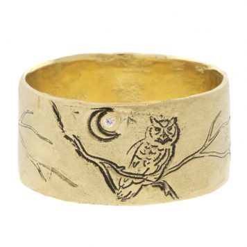 Victoria Cunningham Trunk Show: 14K spirit ring, Size 8 1/4, Width 3/8"