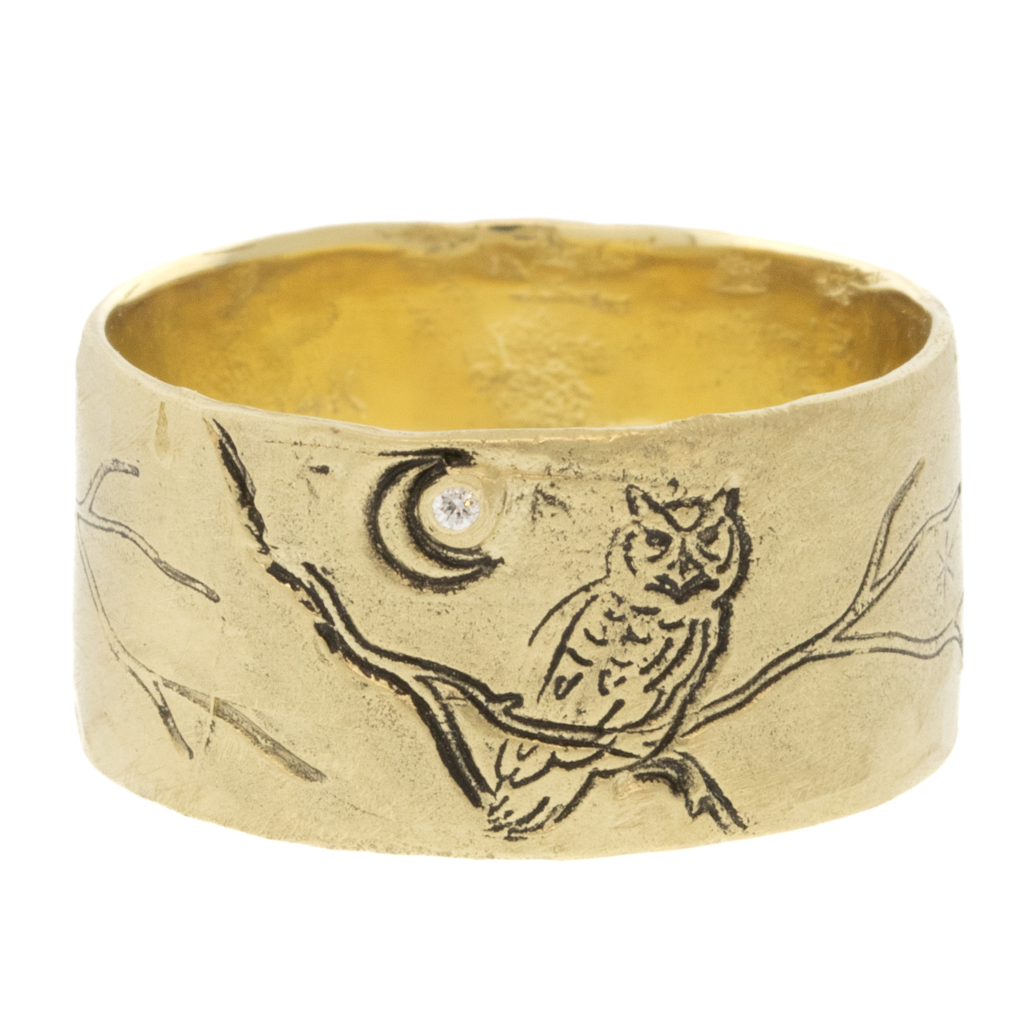 Victoria Cunningham Trunk Show: 14K spirit ring, Size 8 1/4, Width 3/8"