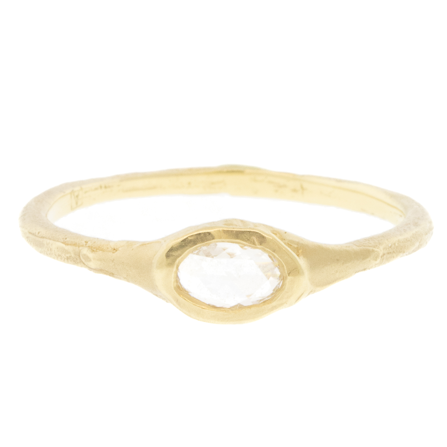 Victoria Cunningham Trunk Show: .14ct oval rose cut diamond, Size 7, Stone measures 3/16" x 1/4"