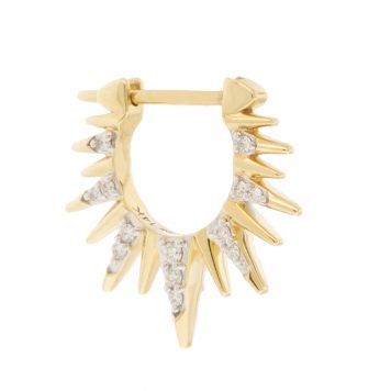 Three Stories Jewelry: SINGLE Small Love Explosion Diamond Earring, GSI Dia, 14k yellow gold