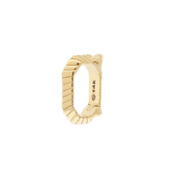 Three Stories Jewelry: Ruffled Diamond Openable Bale, 14k yellow gold, Emerald, GSI Diamond