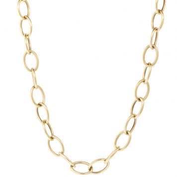 Three Stories Jewelry : Classic large Oval loopy chain, 14k yellow gold