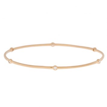 Alison Shiboski:14k Rose gold diamond bangle,0.25tcw