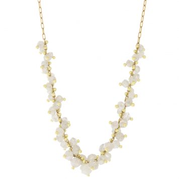 Ten Thousand Things: 18K Beaded Spiral Cluster Diamonds on 18K Chain