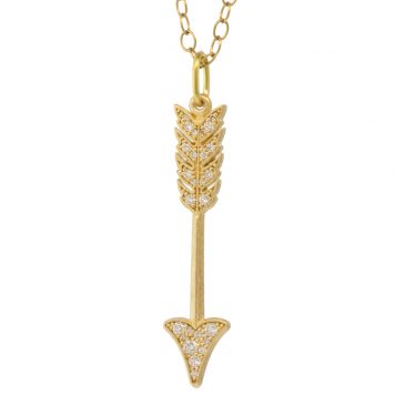 Erica Molinari:14k/Dia Small Arrow Charm,0.31cts