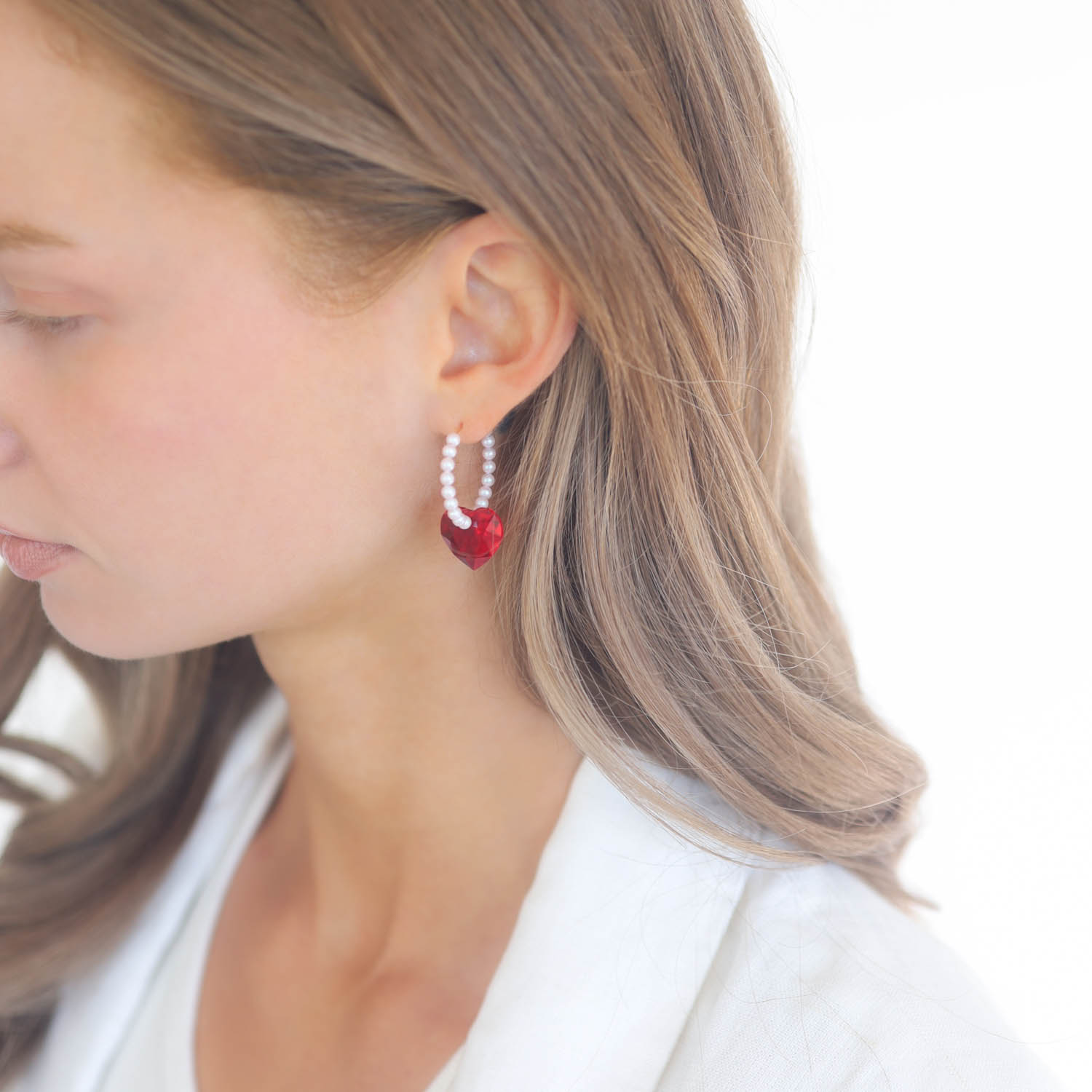 Abacus Row: Big Heart Earrings, Amour