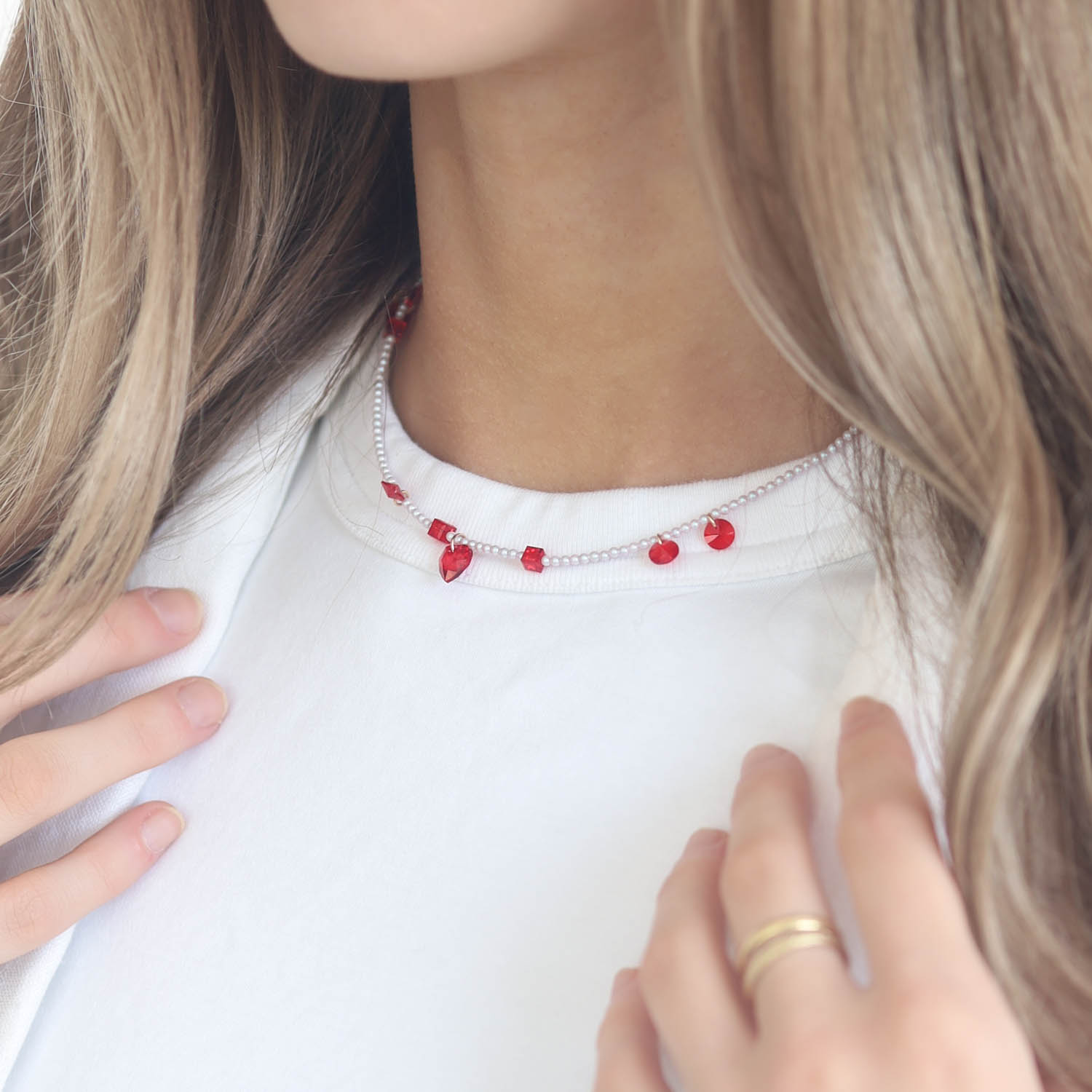 Abacus Row: Confetti Necklace, Amour - Adjustable