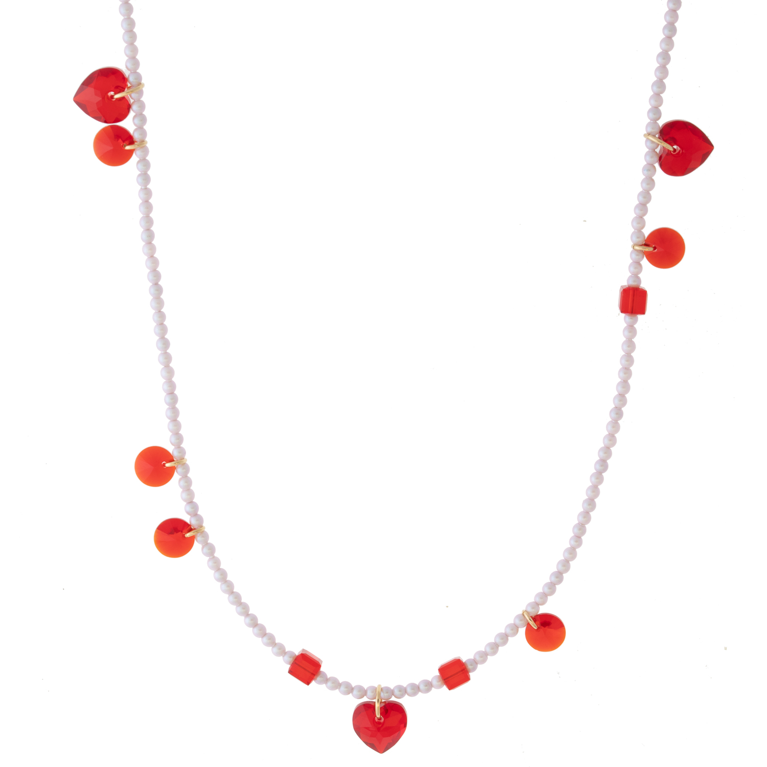 Abacus Row: Confetti Necklace, Amour - Adjustable