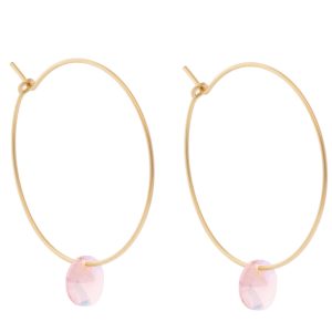 Abacus Row: Large Petal Earrings - Pink Rose