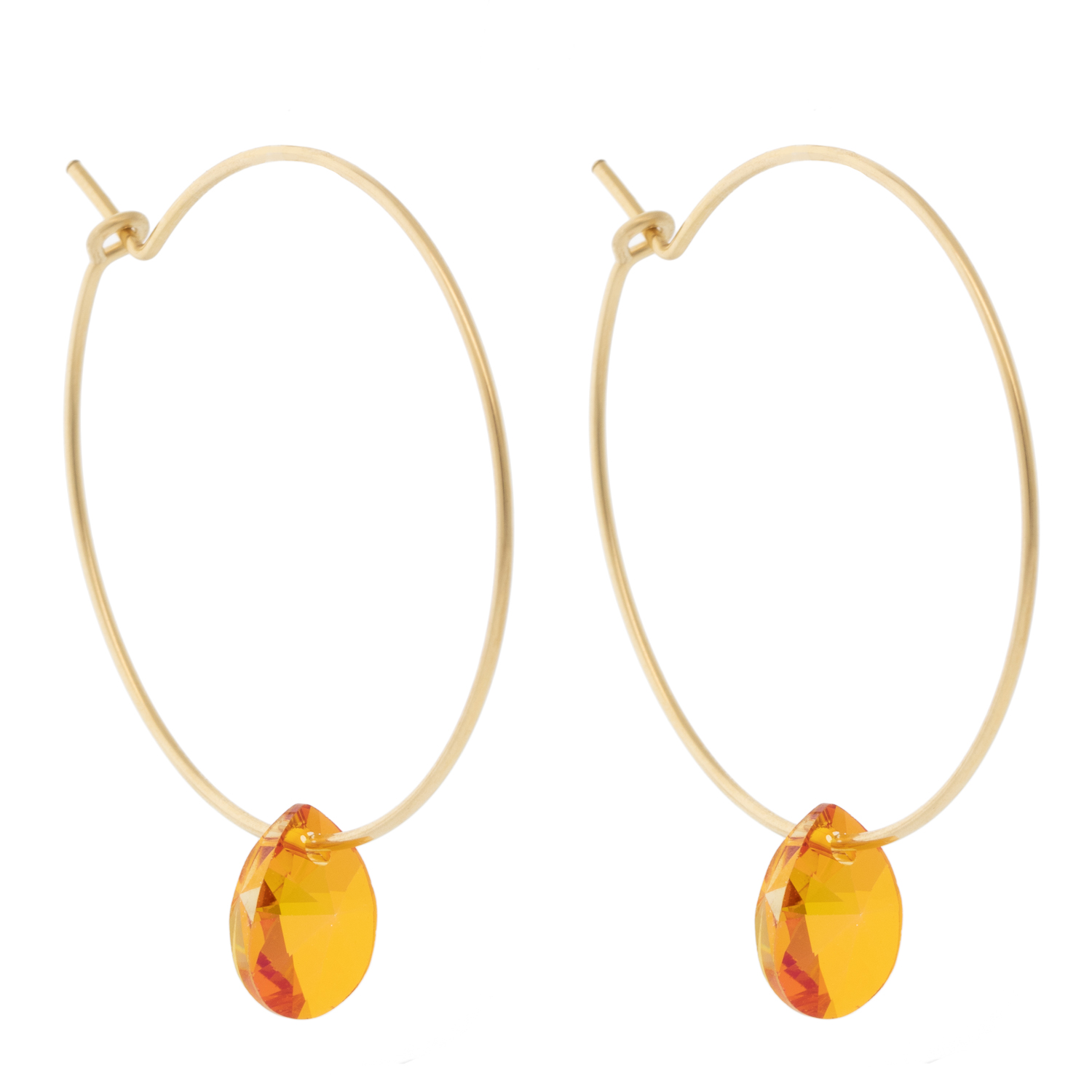 Abacus Row: Large Petal Earrings, Poppy