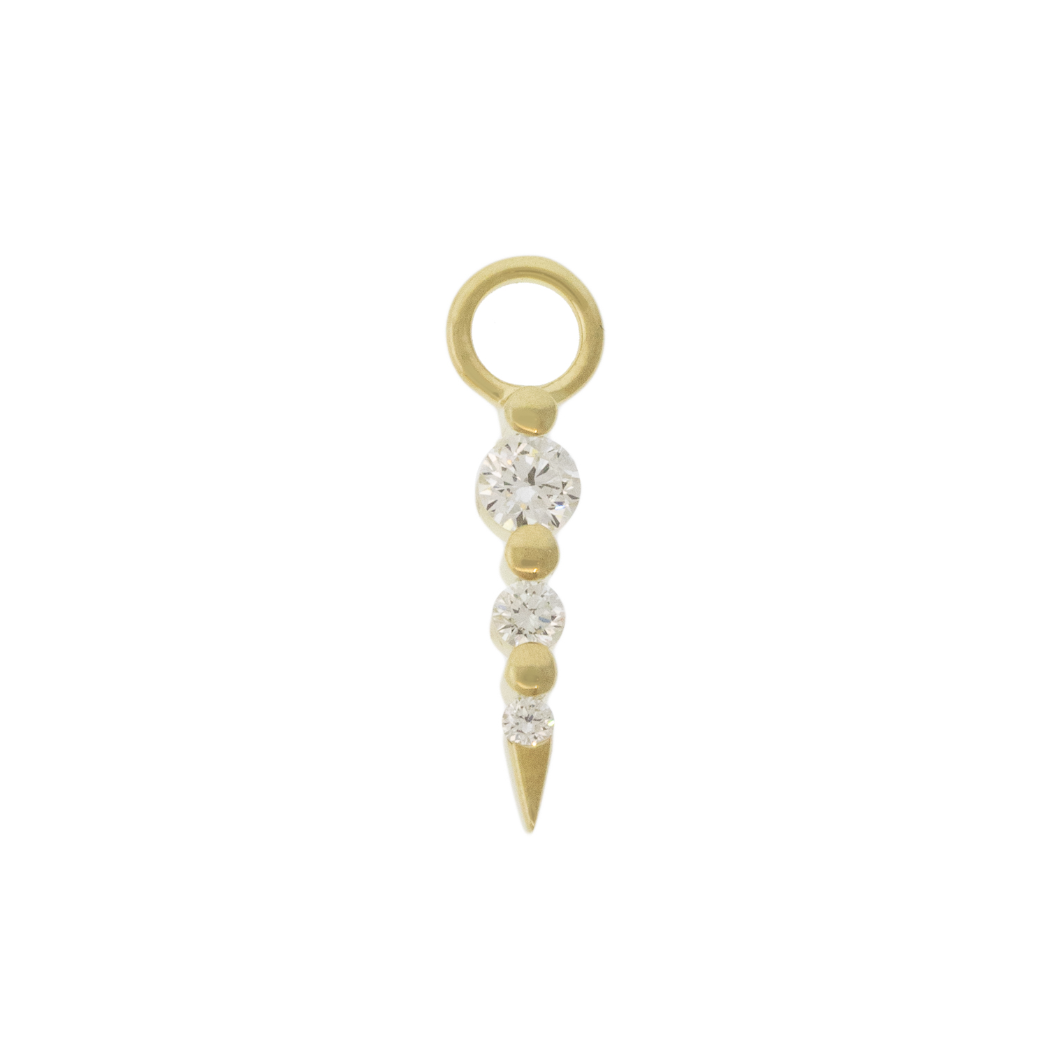 Three Stories Jewelry: Medium Sari Dagger Charm, .13 TCW SINGLE