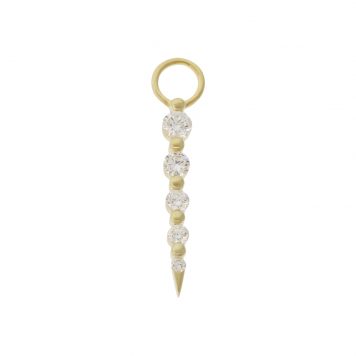 Three Stories Jewelry: Large Sari Dagger Charm, .23 TCW SINGLE