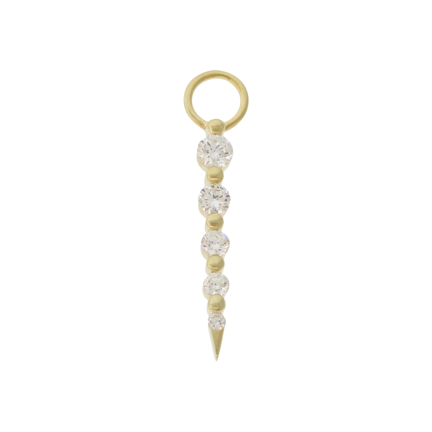 Three Stories Jewelry: Large Sari Dagger Charm, .23 TCW SINGLE