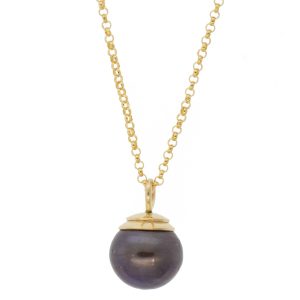 Lulu: Cleo Necklace, Peacock Pearl