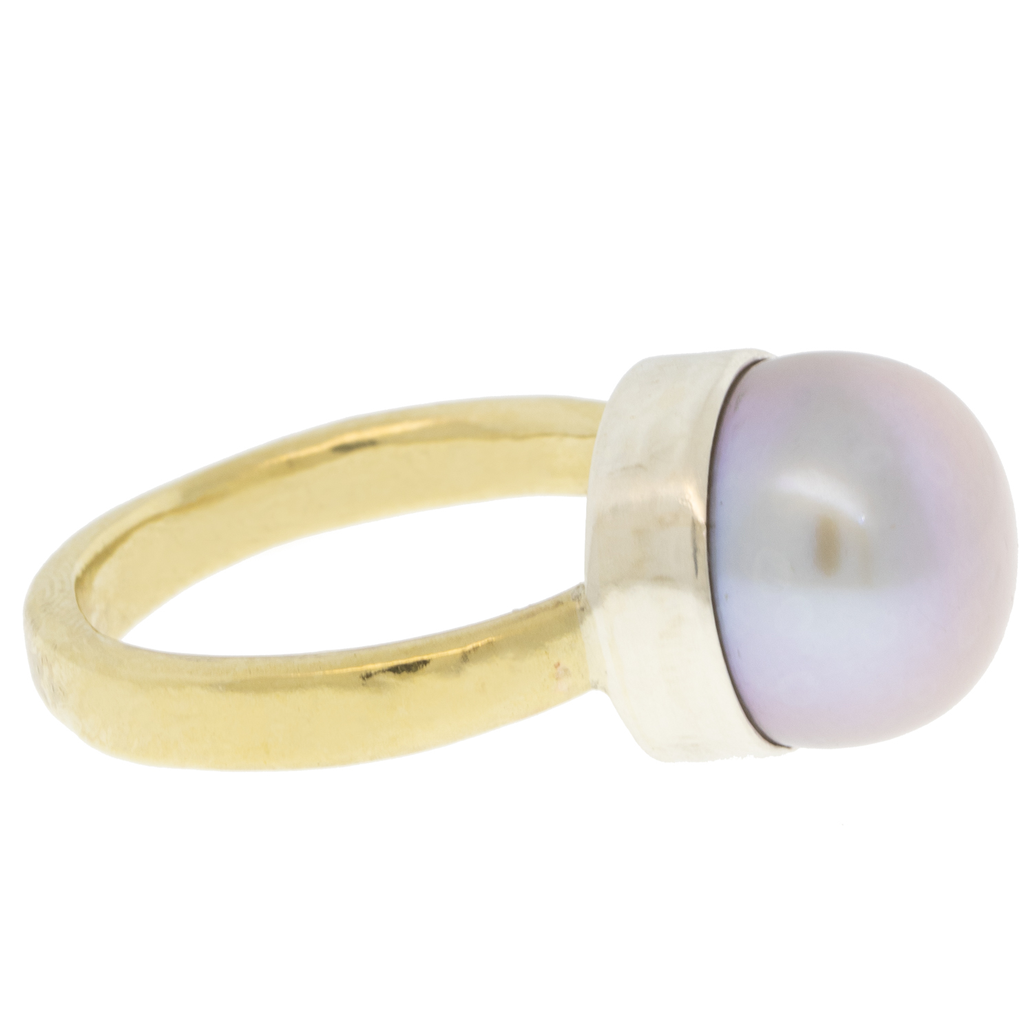 LuLu: Cleo Ring, Grey Pearl, Size 7