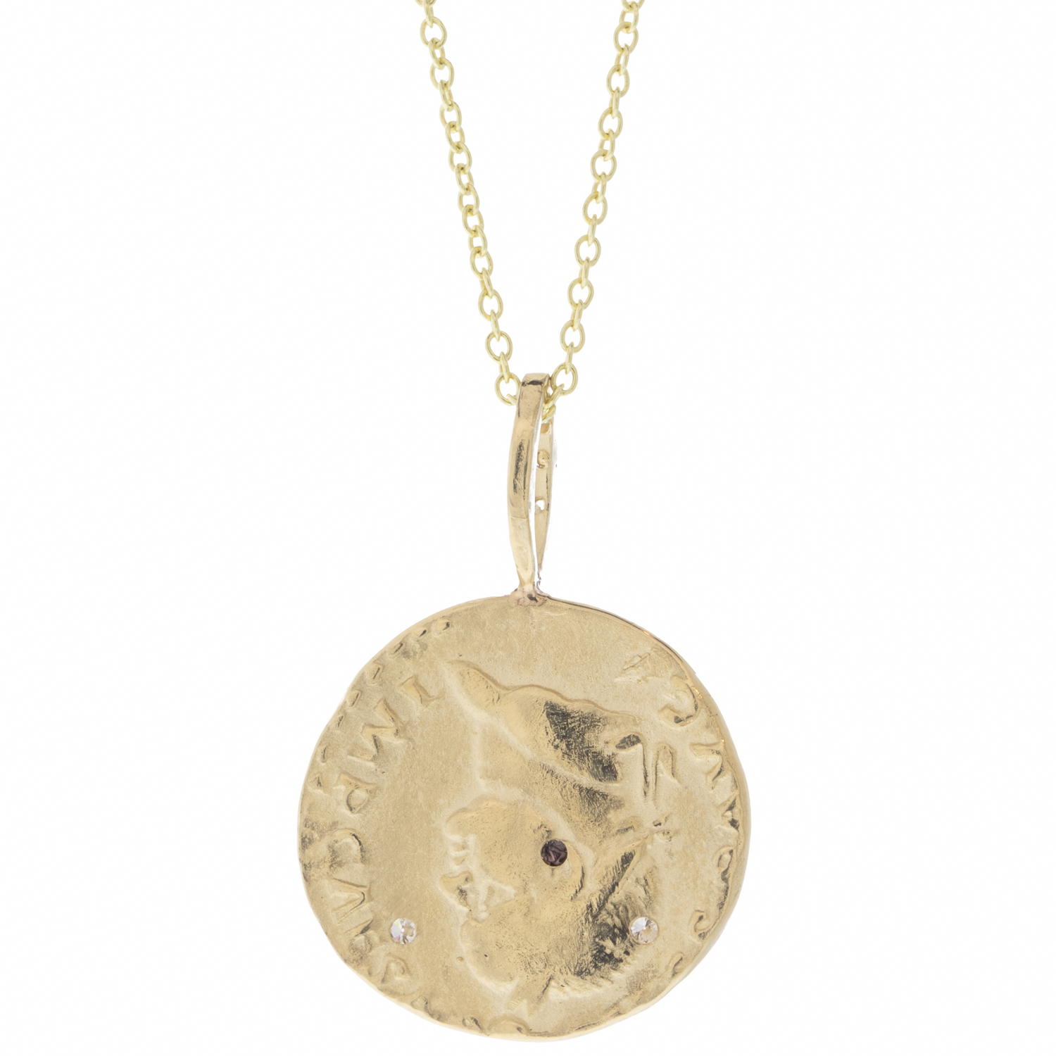 Robin Haley: Artifact Necklace, Life Partnership, 14k, Gold/Diam Bail, 16-18"