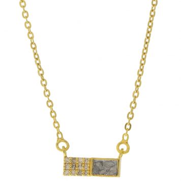 Shana Gulati:ALWAR Pendnat Sliced raw uncut diamonds, Silver Resin, Pave champagne diamonds, Vermeil 18K