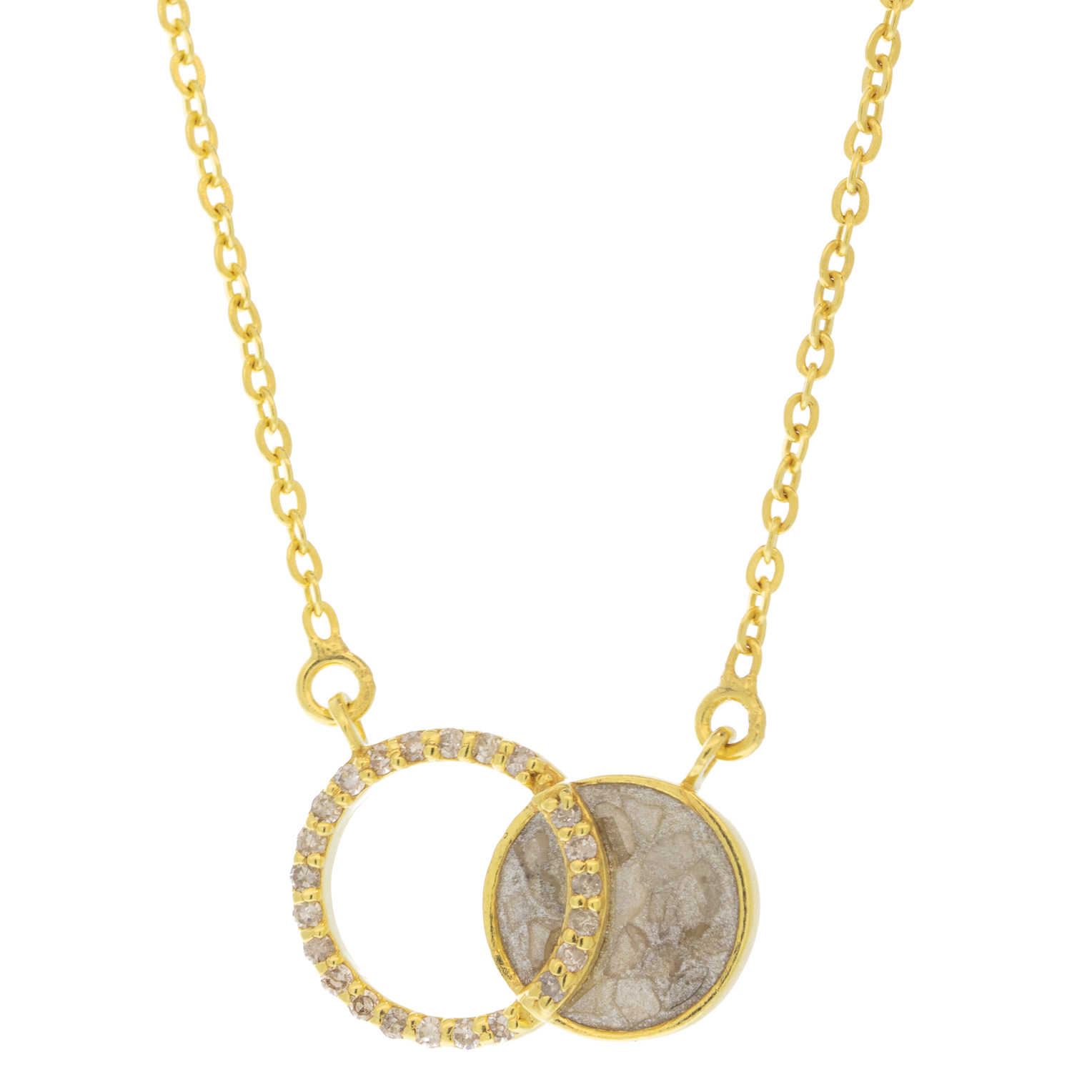 Shana Gulati:Tiid Pendant-Sliced raw uncut diamonds, White resin, Pave champagne diamonds, Vermeil 18K