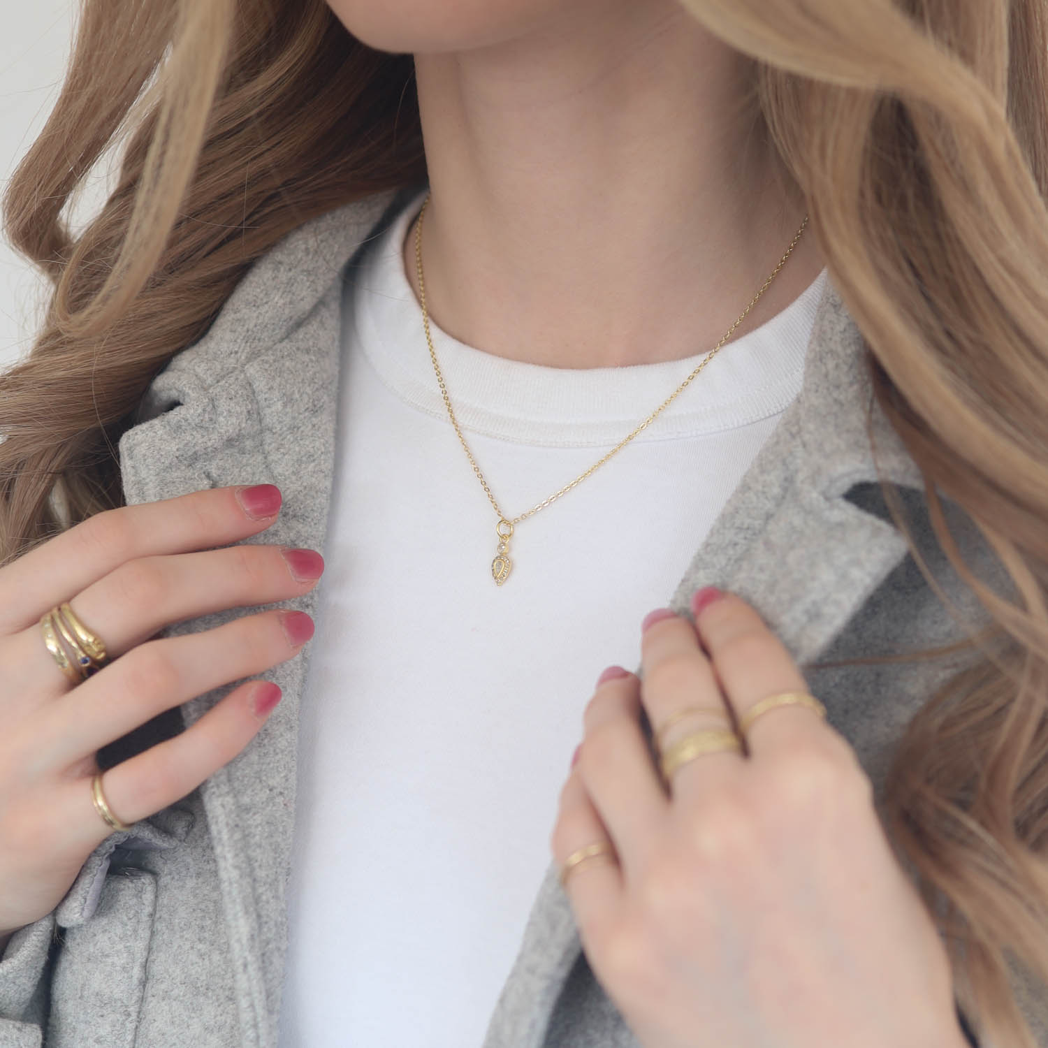 Shana Gulati:IRVING Pendant Sliced raw uncut diamonds, Silver Resin, Pave champagne diamonds, Vermeil 18K