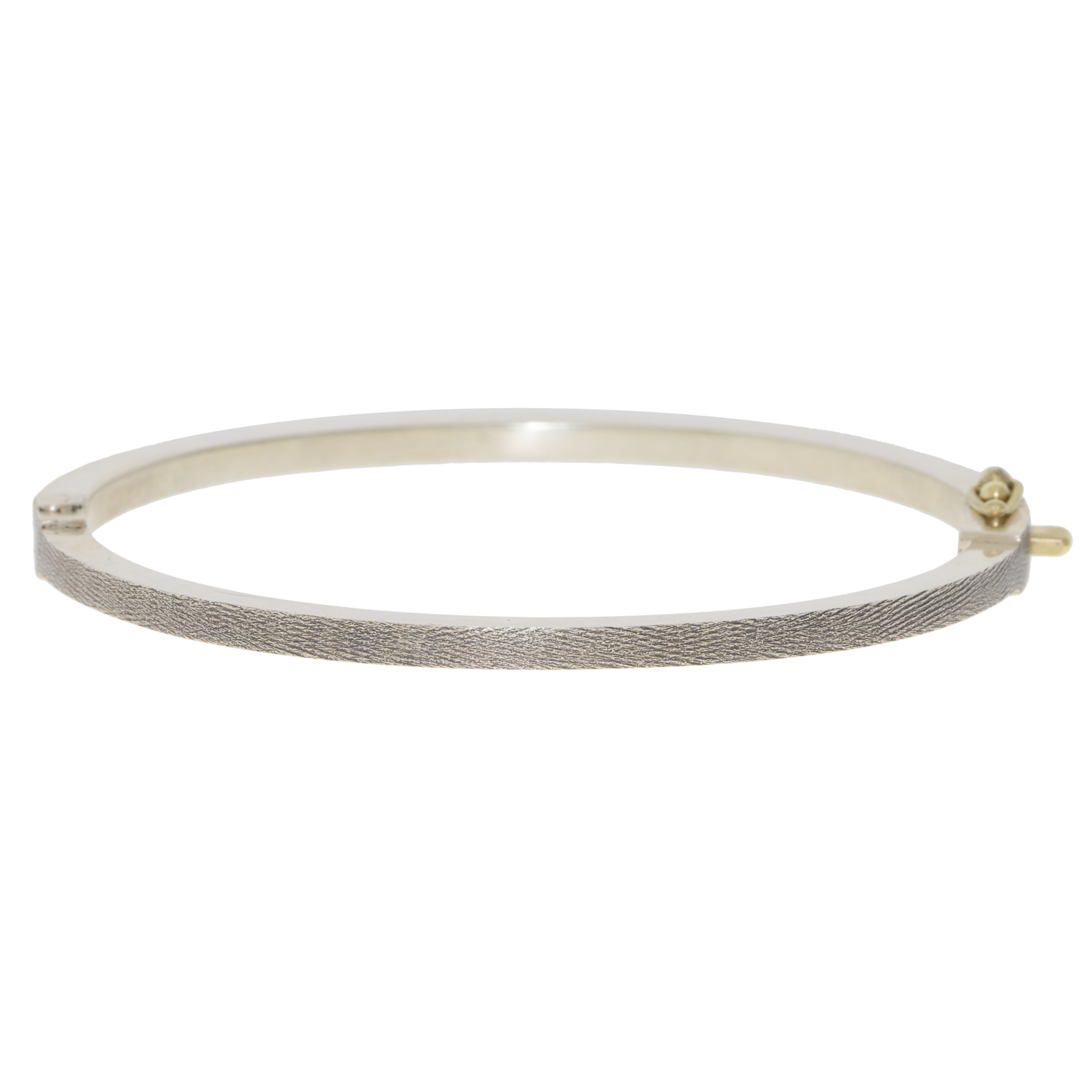 Rene Escobar:Bangle,ADAM,2.5 MM,Yellow Gold,SS BACK 0.35CT CHAMPAGNE diamonds