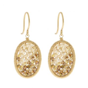 Dana Kellin:Earrings,Small oval Ombre BURNISHED MIX