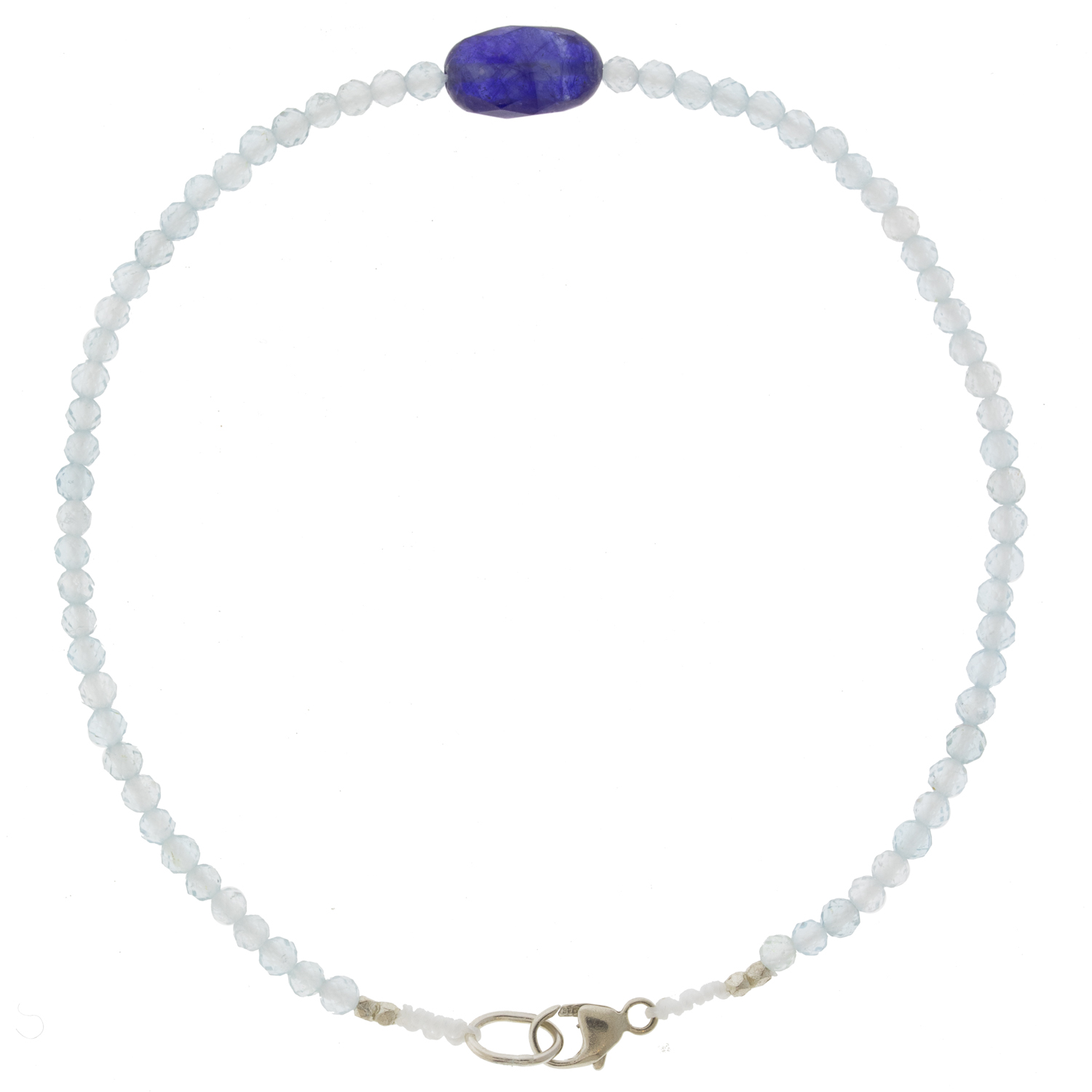 Margaret Solow: Beaded Bracelet, Blue Topaz w/ Sapphire