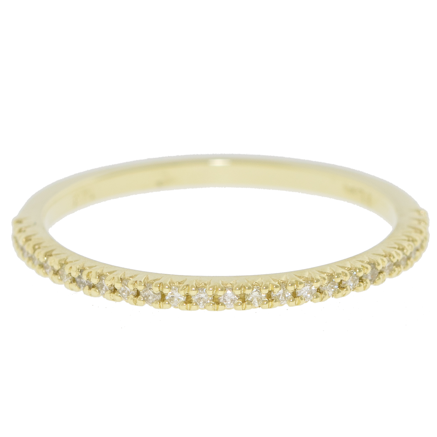 ILA: Half Odo Ring in Diamonds, 14k YG, 6.5