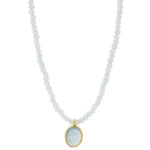 Margaret Solow:BLUE TOPAZ + AQUAMARINE/18KT