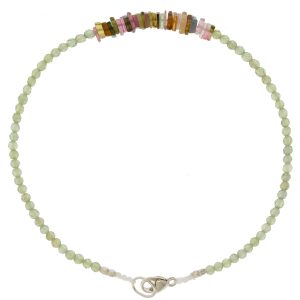 Margaret Solow:GREEN APATITE + TOURMALINE BEADED BRACELET