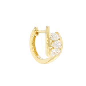 Sulee:18k9.5MM PEAR TRIPLET HOOP (single)