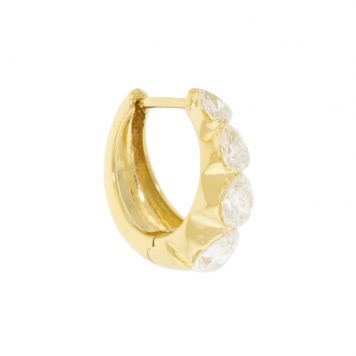 Sulee:18k 9.5MM GRADUATING PEAR HOOP (single)