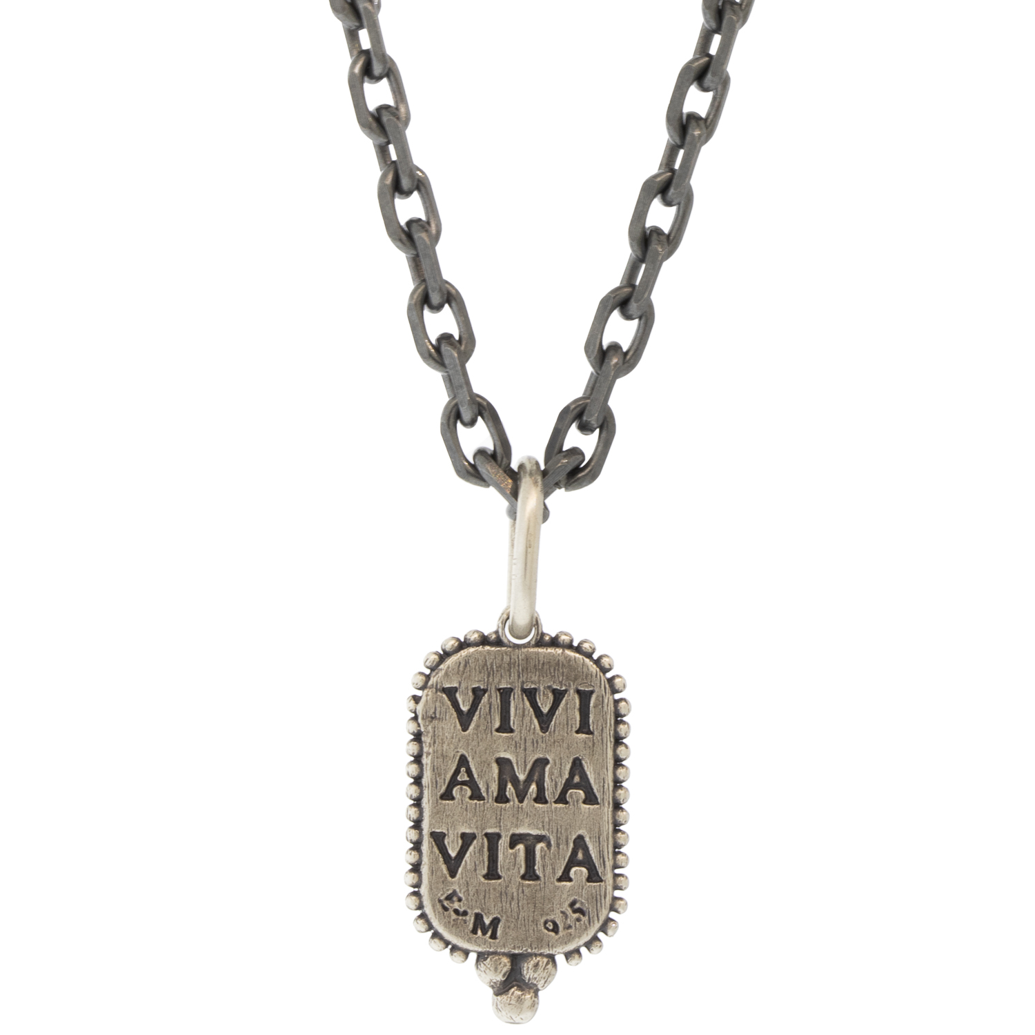 Erica Molinari Trunk Show:ss/ DIAsmall rectangle owl charm -"live the life" - .03cts (3) granules
