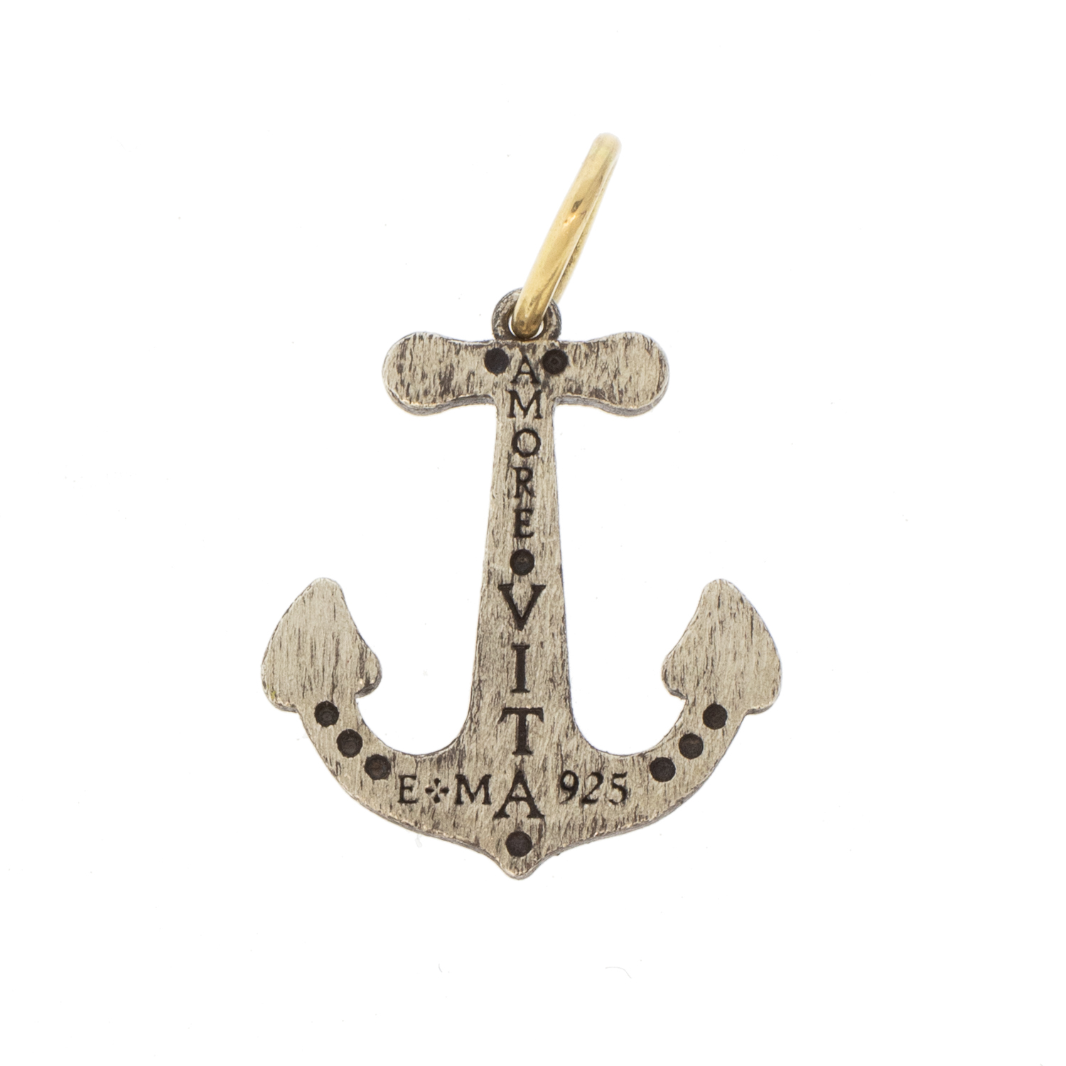 Erica Molinari: Charm, SS Baby Anchor, .37ct Diamonds