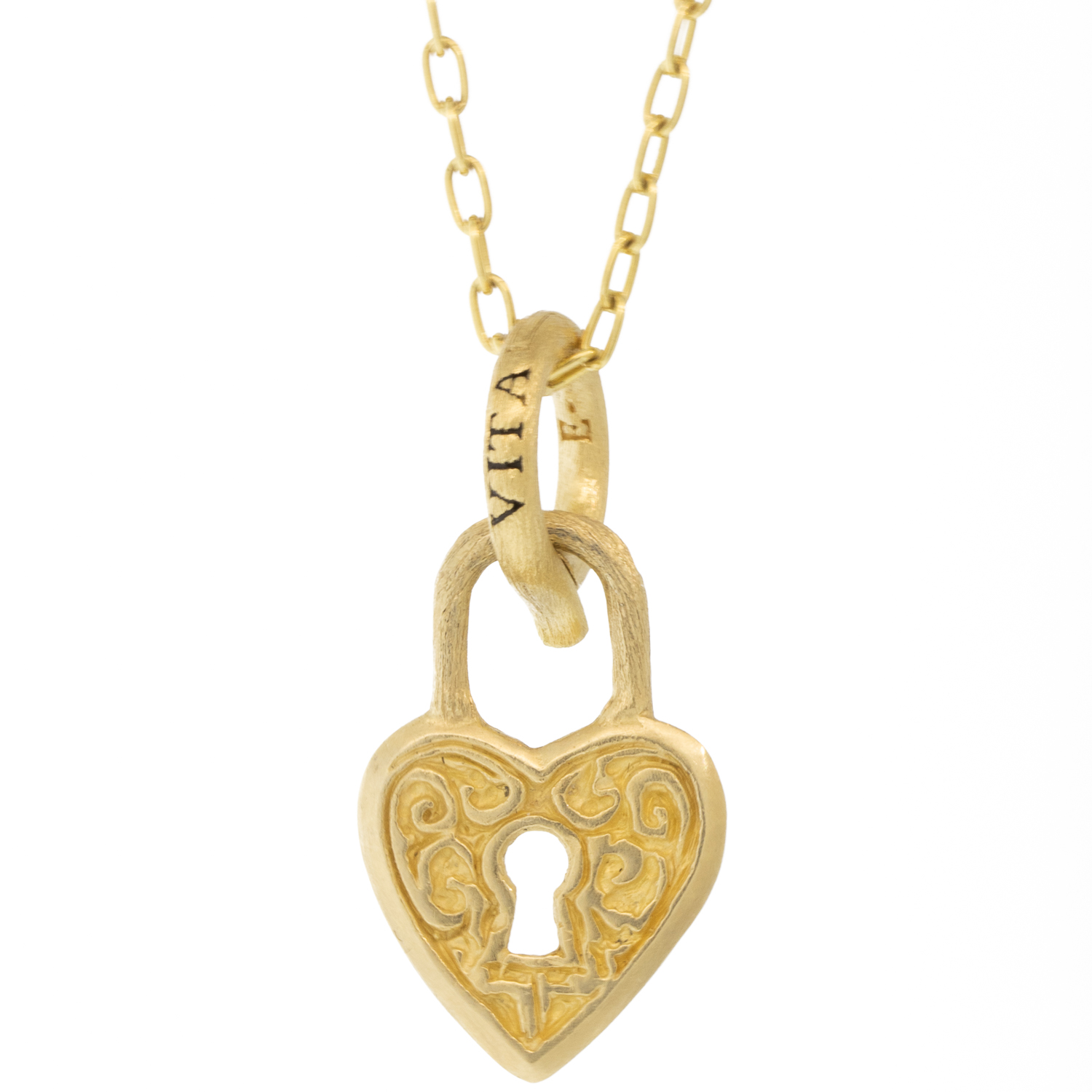 Erica Molinari Trunk Show: 14K Diamond Heart Lock .03cts