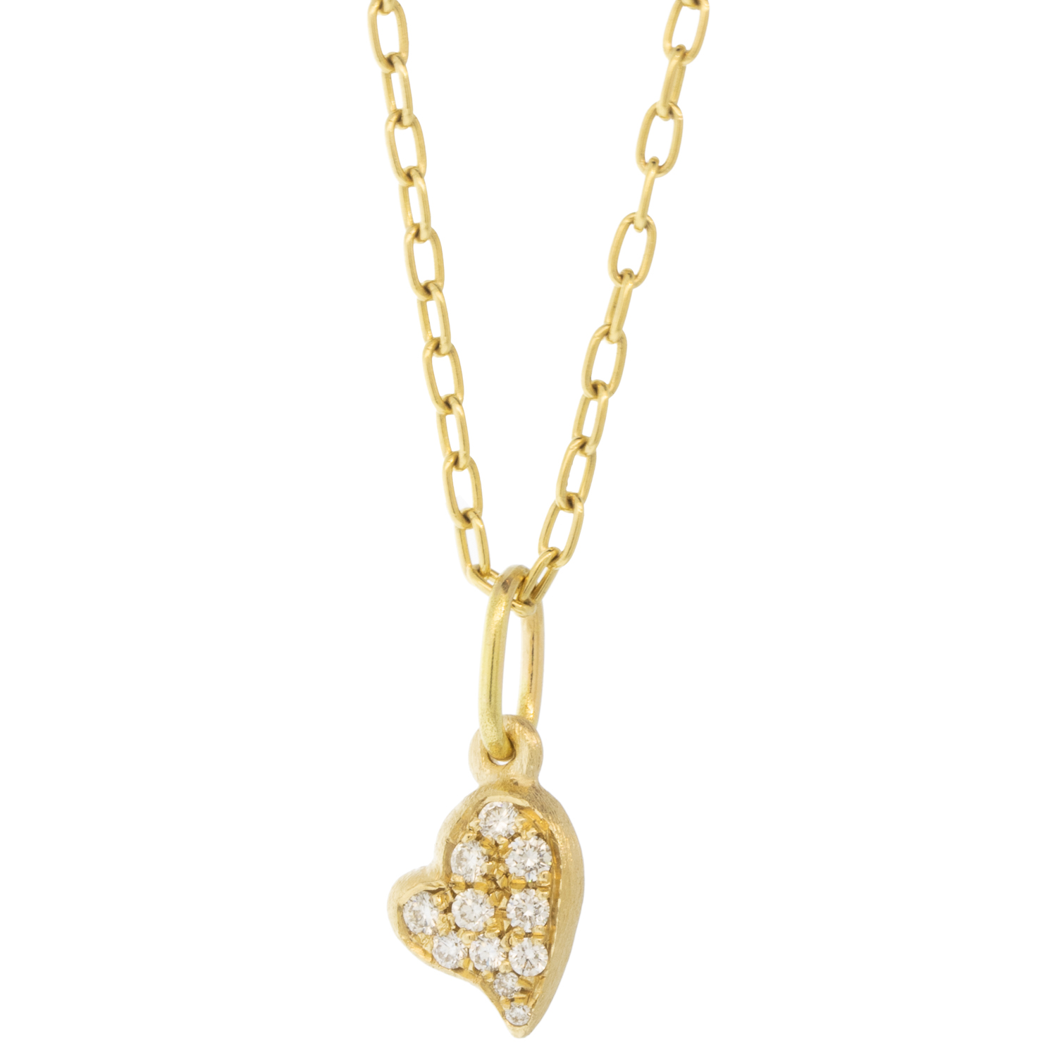 Erica Molinari Trunk Show: 14k pave heart .20 cts