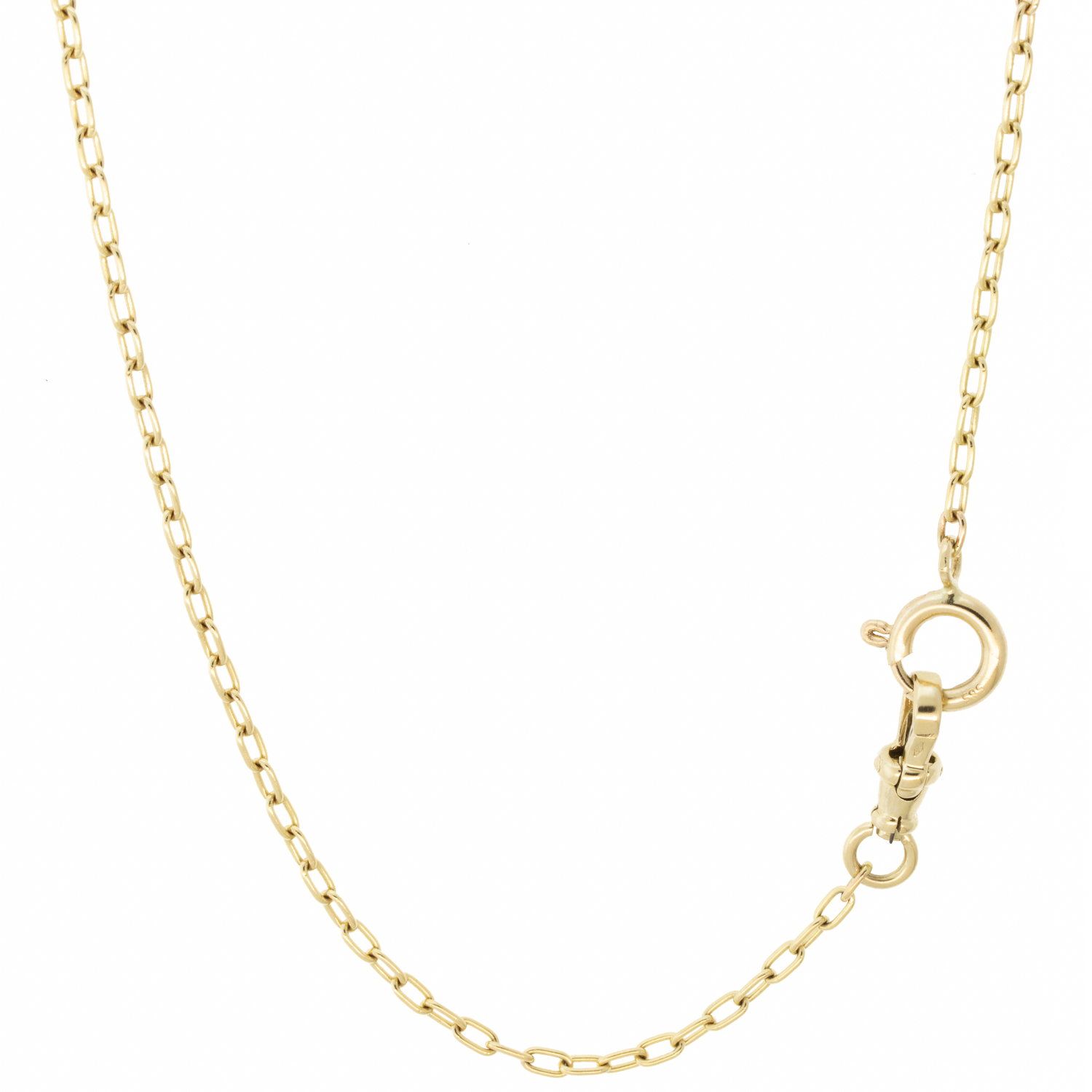Erica Molinari Trunk Show:14K Medium link chain with small swivel and "O" ring-18"